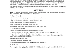 Quyết định 15/QĐ-UBND phát triển chăn nuôi đại gia súc Sơn La 2014