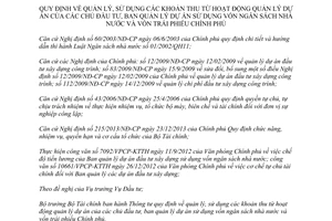 Thông tư 05/2014/TT-BTC quản lý sử dụng khoản thu quản lý chủ đầu tư dự án sử dụng vốn nhà nước