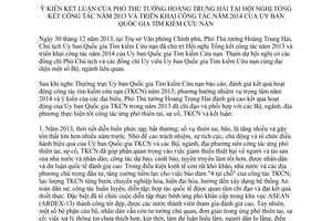 Thông báo 04/TB-VPCP năm 2014 ý kiến kết luận Phó Thủ tướng Hội nghị Tổng kết công tác năm