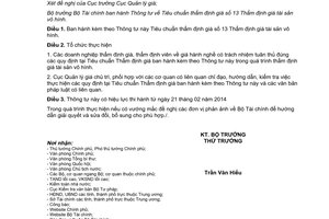 Thông tư 06/2014/TT-BTC Tiêu chuẩn thẩm định giá 13