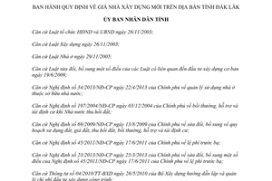 Quyết định 02/2014/QĐ-UBND giá nhà xây dựng mới Đắk Lắk 2014