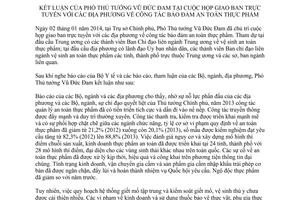 Thông báo 08/TB-VPCP năm 2014 kết luận Phó Thủ tướng họp giao ban bảo đảm an toàn thực phẩm