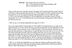 Công văn 31/TCHQ-GSQL năm 2014 hướng dẫn nội dung QĐ53