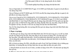 Công văn 12/SXD-QLXD năm 2014 hướng dẫn áp dụng Bộ đơn giá xây dựng công trình Bình Định