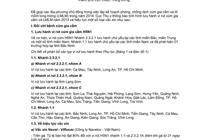 Công văn 31/TY-DT về lưu hành vi rút cúm gia cầm lở mồm long móng 2014