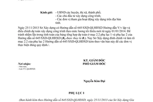 Công văn 10/SXD-QLHĐXD 2014 đính chính 645/SXD-QLHĐXD dự toán xây dựng công trình Gia Lai