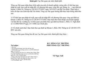 Công văn 141/TCHQ-GSQL năm 2014 vướng mắc thực hiện Thông tư 128/2013/TT-BTC