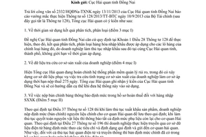 Công văn 176/TCHQ-GSQL năm 2014 vướng mắc Thông tư 128/2013/TT-BTC