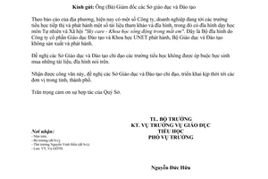 Công văn 92/BGDĐT-GDTH năm 2014 chấn chỉnh phát hành tài liệu tham khảo tiểu học