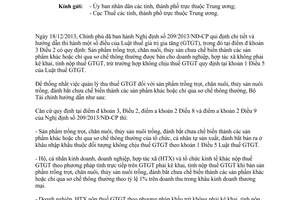 Công văn 385/BTC-CST năm 2014 thuế giá trị gia tăng nông lâm thủy sản