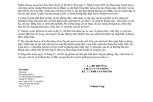 Công văn 221/BGDĐT-VP năm 2014 tăng cường phòng chữa cháy cứu nạn cứu hộ