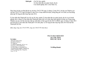 Công văn 278/UBND-TH thực hành tiết kiệm chống lãng phí 2014 Hà Nội