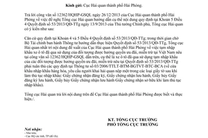 Công văn 570/TCHQ-GSQL năm 2014 trả lời vướng mắc Quyết định 53/2013/QĐ-TTg
