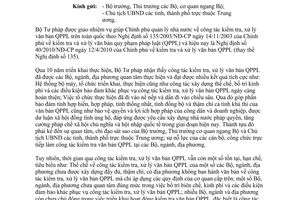 Công văn 191/BTP-KTrVB năm 2014 chỉ đạo công tác kiểm tra xử lý văn bản pháp luật Bộ Tư pháp