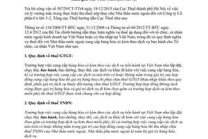 Công văn 261/TCT-CC năm 2014 hướng dẫn thu thuế Nhà thầu