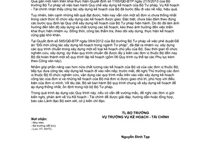 Công văn 236/BTP-KHTC 2014 hướng dẫn quy trình xây dựng kế hoạch Bộ Tư pháp