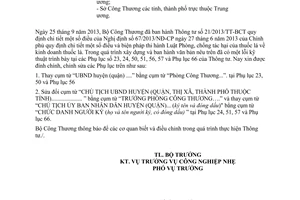 Công văn 739/BCT-CNN năm 2014 đính chính Thông tư 21/2013/TT-BCT