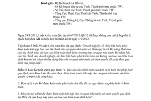 Công văn 1339/BTC-CĐKT năm 2014 doanh nghiệp tổ chức bắt buộc phải kiểm toán