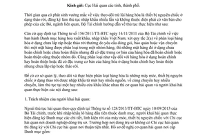 Công văn 1280/BTC-TCHQ năm 2014 hướng dẫn trừ lùi chi tiết linh kiện rời máy móc thiết bị nguyên chiếc