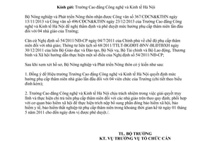 Công văn 446/BNN-TCCB năm 2014 chế độ phụ cấp thâm niên nhà giáo