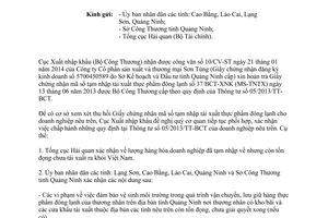 Công văn 057/XNK-TMQT năm 2014 thu hồi mã số TNTX thực phẩm đông lạnh doanh nghiệp