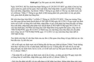 Công văn 1054/TCHQ-TXNK năm 2014 thực hiện Điều 7 Điều 17 Thông tư 128/2013/TT-BTC