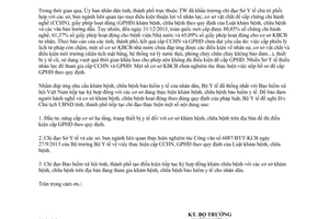 Công văn 384/BYT-KCB 2014 cấp chứng chỉ hành nghề giấy phép hoạt động khám chữa bệnh