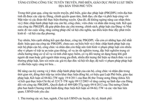 Chỉ thị 02/2014/CT-UBND tuyên truyền phổ biến giáo dục pháp luật Phú Yên 2014