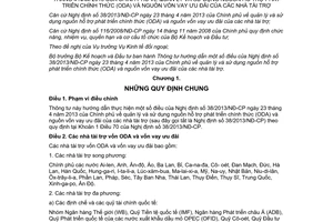 Thông tư 01/2014/TT-BKHĐT hướng dẫn quản lý sử dụng nguồn hỗ trợ phát triển chính thức ODA