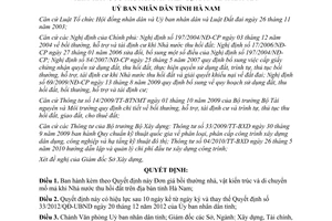 Quyết định 01/2014/QĐ-UBND đơn giá bồi thường nhà vật kiến trúc mồ mả nhà nước thu hồi đất Hà Nam