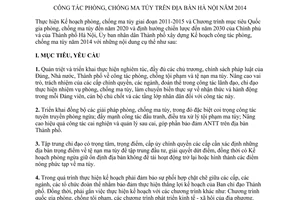 Kế hoạch 16/KH-UBND công tác phòng chống ma túy Hà Nội năm 2014