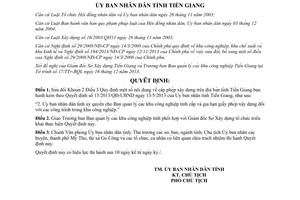 Quyết định 01/2014/QĐ-UBND sửa đổi cấp phép xây dựng Tiền Giang