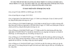 Quyết định 04/2014/QĐ-UBND củng cố hoạt động tổ chức Hợp tác xã Quảng Ngãi đến 2015