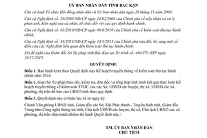 Quyết định 91/QĐ-UBND Kế hoạch truyền thông kiểm soát thủ tục hành chính năm 2014 Bắc Kạn