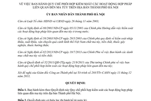 Quyết định 269/QĐ-UBND kiểm soát hoạt động hợp pháp liên quan đến ma túy  Hà Nội