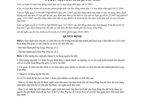 Quyết định 60/2014/QĐ-UBND phí vệ sinh Hạ Long Cẩm Phả Quảng Ninh