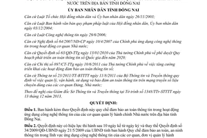 Quyết định 02/2014/QĐ-UBND an toàn thông tin ứng dụng công nghệ thông tin cơ quan hành chính Đồng Nai