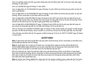 Quyết định 04/2014/QĐ-UBND Quy định bồi thường hỗ trợ tái định cư khi thu hồi đất An Giang