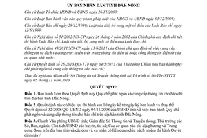 Quyết định 03/2014/QĐ-UBND Quy chế phát ngôn và cung cấp thông tin cho báo chí Đắk Nông
