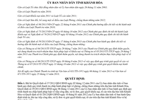 Quyết định 146/QĐ-UBND bãi bỏ 37/2011/QĐ-UBND 39/2011/QĐ-UBND 01/2012/QĐ-UBND Khánh Hòa 2014