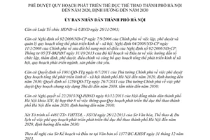 Quyết định 369/QĐ-UBND năm 2014 phát triển thể dục thể thao Hà Nội đến 2020