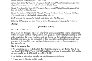 Thông tư 01/2014/TT-BXD Hướng dẫn quản lý sử dụng nhà ở công vụ