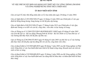 Quyết định 119/QĐ-UBND 2014 khảo sát thiết kế công trình lâm sinh và công nghiệp rừng Thừa Thiên Huế