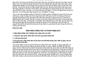 Báo cáo 15/BC-BTP 2014 tổng kết công tác tư pháp 2013 phương hướng giải pháp công tác 2014