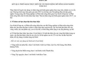 Báo cáo 386/BC-BNN-KTHT năm 2014 kết quả triển khai dự án nhân rộng mô hình giảm nghèo 2013