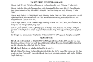 Quyết định 119/QĐ-UBND 2014 bãi bỏ 20/2006/QĐ-UBND Hội đồng phổ biến giáo dục pháp luật An Giang