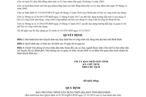 Quyết định 01/2014/QĐ-UBND bảo trì công trình xây dựng Bình Định 2014