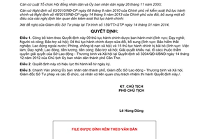 Quyết định 239/QĐ-UBND 2014 thủ tục mới sửa đổi bãi bỏ Sở Lao động Thương binh Xã hội Cần Thơ