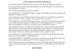 Quyết định 12/2014/QĐ-UBND đơn giá xây dựng công trình phần xây dựng Ninh Thuận