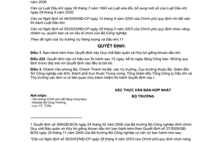 Văn bản hợp nhất 10/VBHN-BCT hợp nhất Quy chế Bảo quản hủy bỏ giếng khoan dầu khí